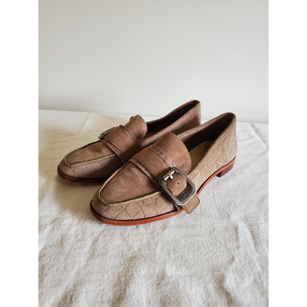 Vince Camuto Suede Loafers Buckle Detail Slip On Comfort Shoes Size 6.5‎